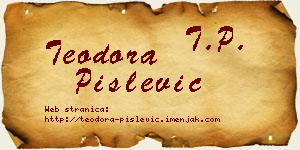 Teodora Pislević vizit kartica